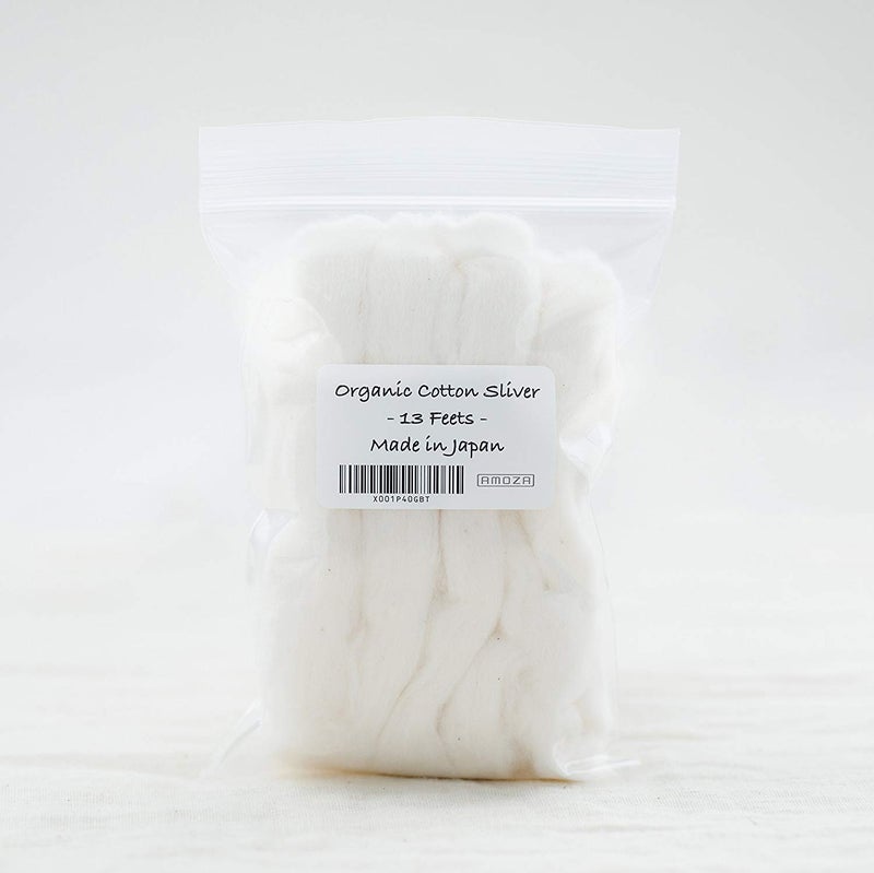 AMOZA Japanese Organic Cotton Sliver 13 Feets 100% Organic Unbleached [Made in Japan] (4 Packs) - Image 2